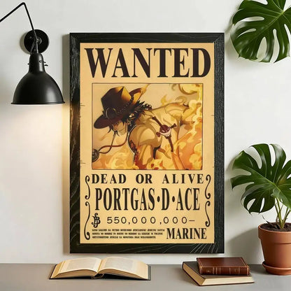 One Piece Wanted Poster Canvas Print