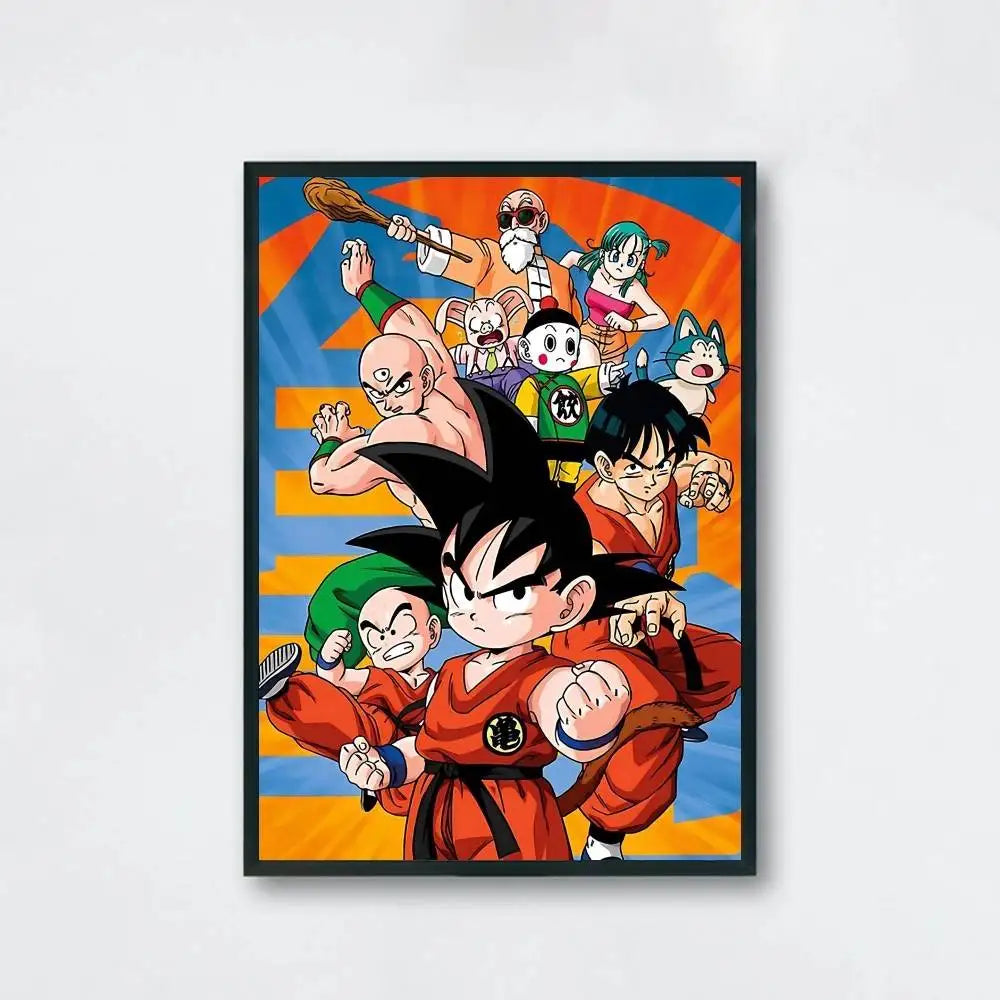 Dragon Ball Anime Canvas Poster – Goku & Vegeta Wall Art