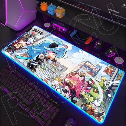 NTE Edition: RGB Extended Gaming Desk Mat with Custom LED Lighting