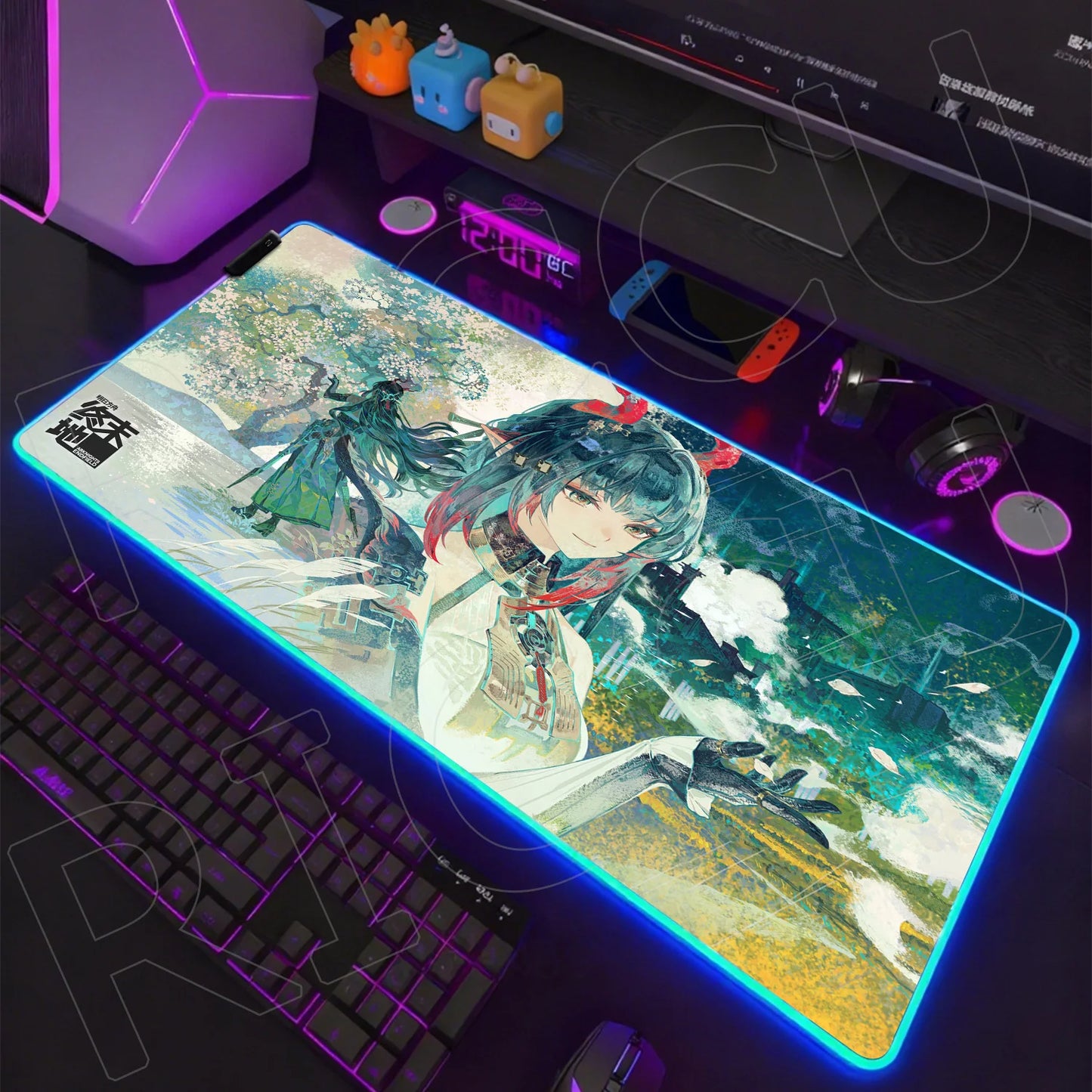 RGB LED Gaming Mouse Pad – Anime Desk Mat