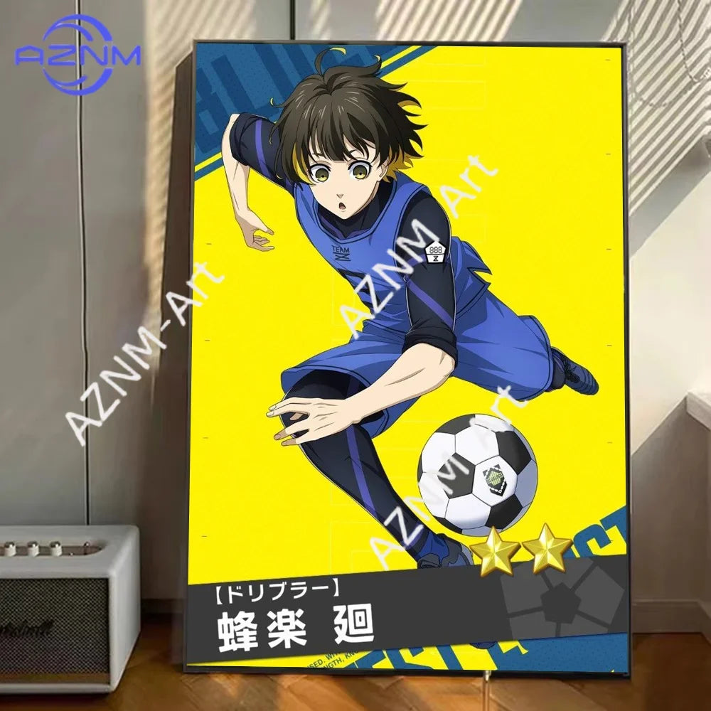 The Egoist’s Playtime: Kawaii Bachira Meguru Cat-Themed Canvas Art