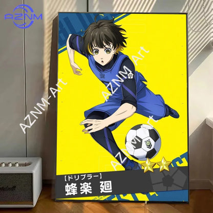 The Egoist’s Playtime: Kawaii Bachira Meguru Cat-Themed Canvas Art