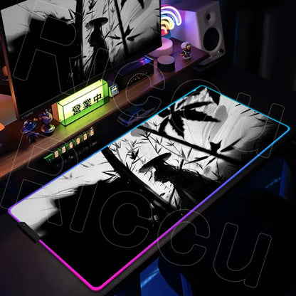 RGB LED Gaming Desk Mat – Large Mouse Pad with Anti-Slip Base