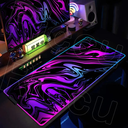 Puzzle Edition: XXL RGB Extended Gaming Desk Mat with Custom LED Lighting