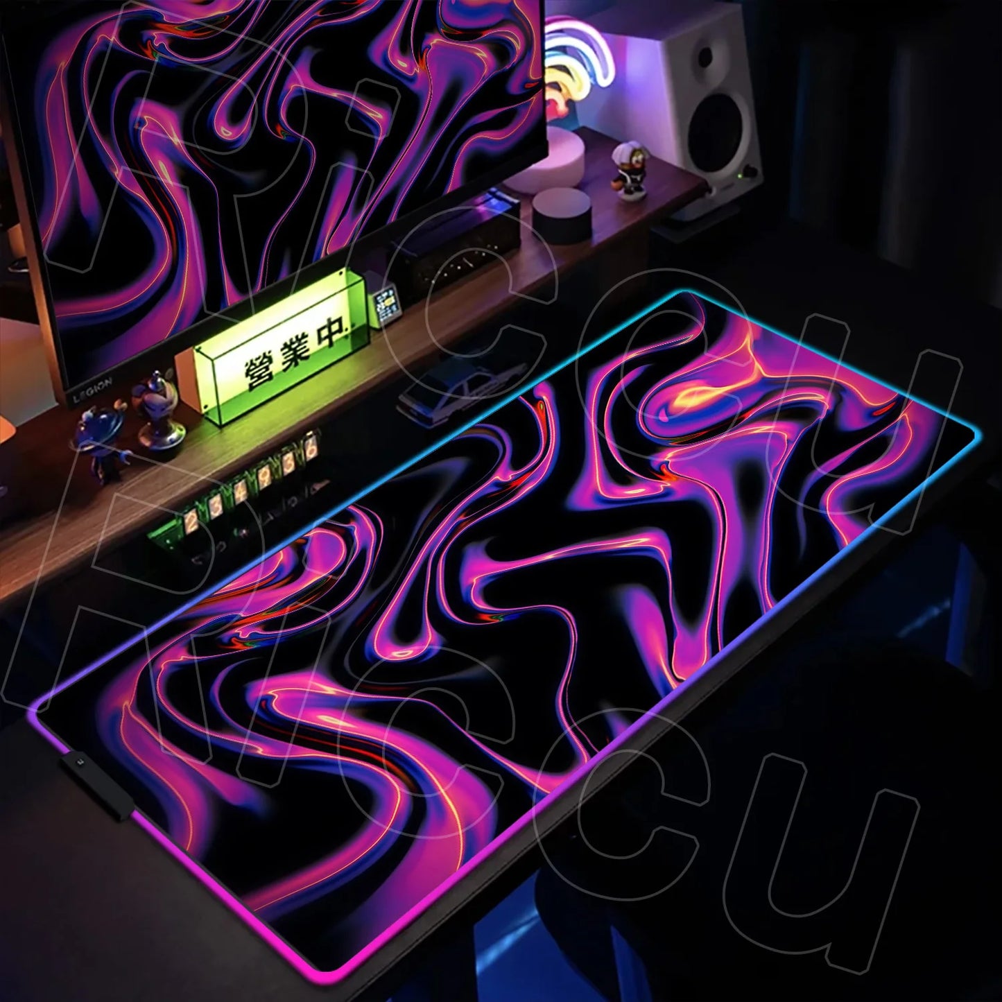 Puzzle Edition: XXL RGB Extended Gaming Desk Mat with Custom LED Lighting