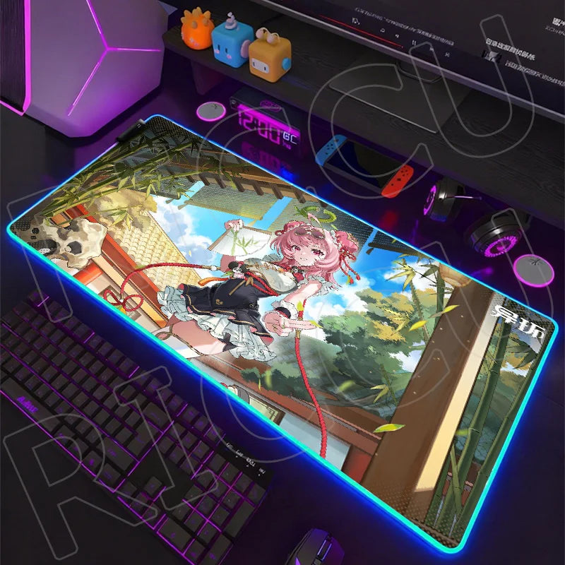 NTE Edition: RGB Extended Gaming Desk Mat with Custom LED Lighting