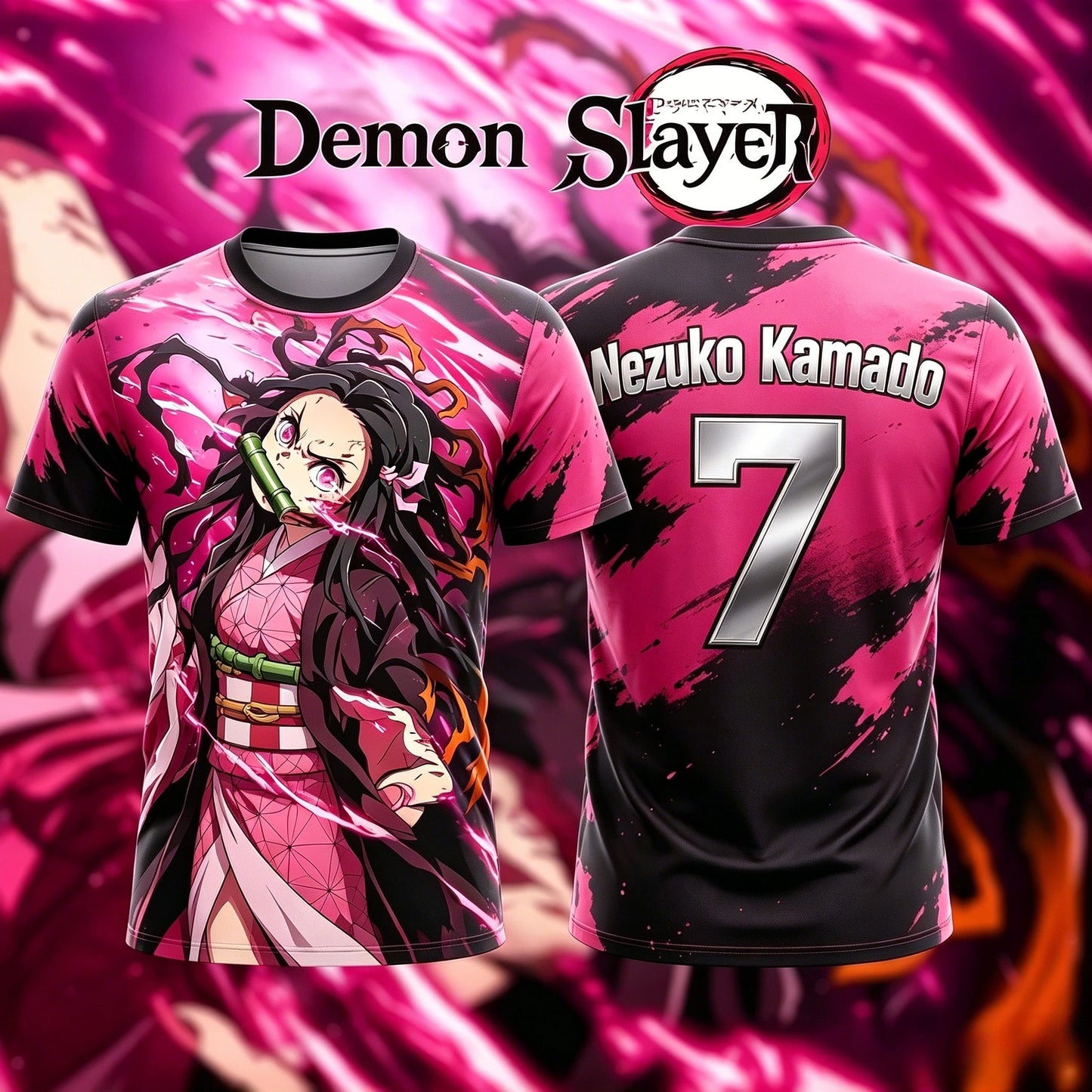 Demon Slayer Nezuko Anime Football Jersey