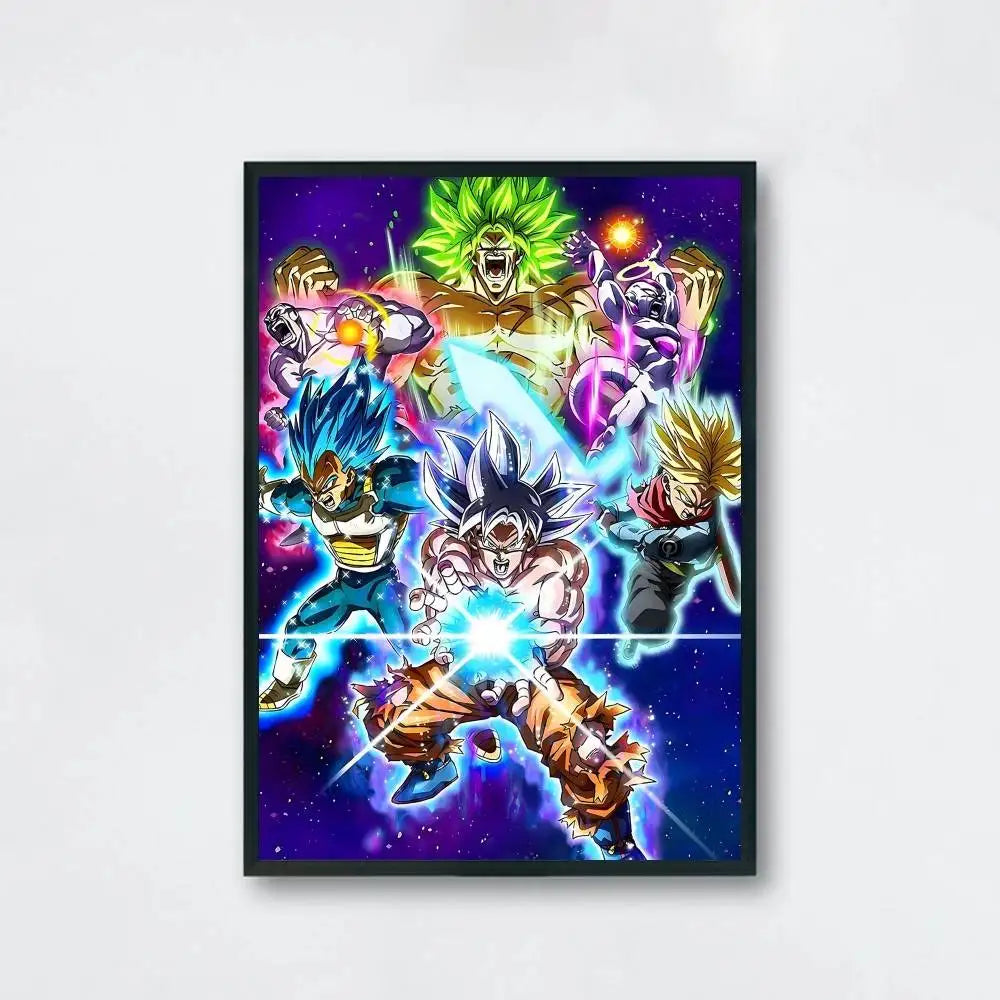Dragon Ball Anime Canvas Poster – Goku & Vegeta Wall Art