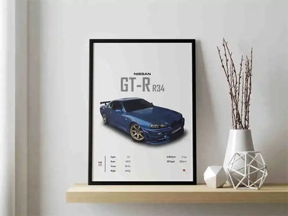 The JDM Legends Collection: Retro Supercar Canvas Art