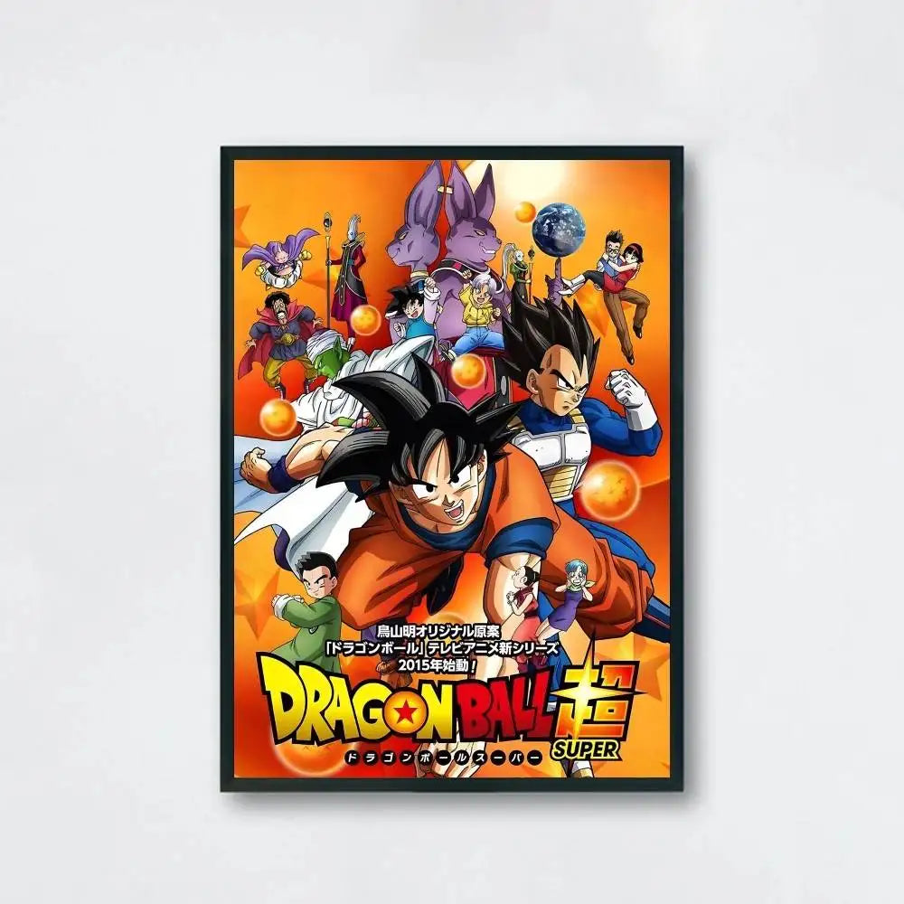 Dragon Ball Anime Canvas Poster – Goku & Vegeta Wall Art
