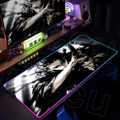 RGB LED Gaming Desk Mat – Large Mouse Pad with Anti-Slip Base