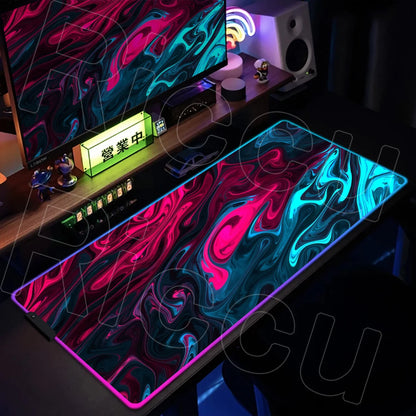 Puzzle Edition: XXL RGB Extended Gaming Desk Mat with Custom LED Lighting