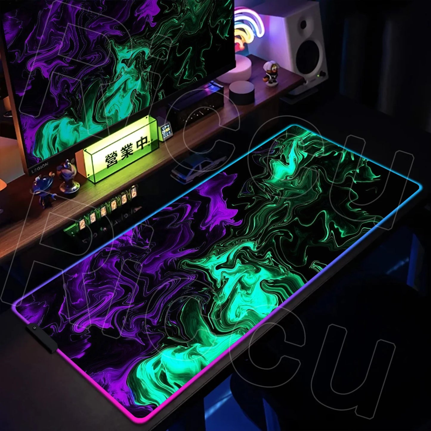 Puzzle Edition: XXL RGB Extended Gaming Desk Mat with Custom LED Lighting