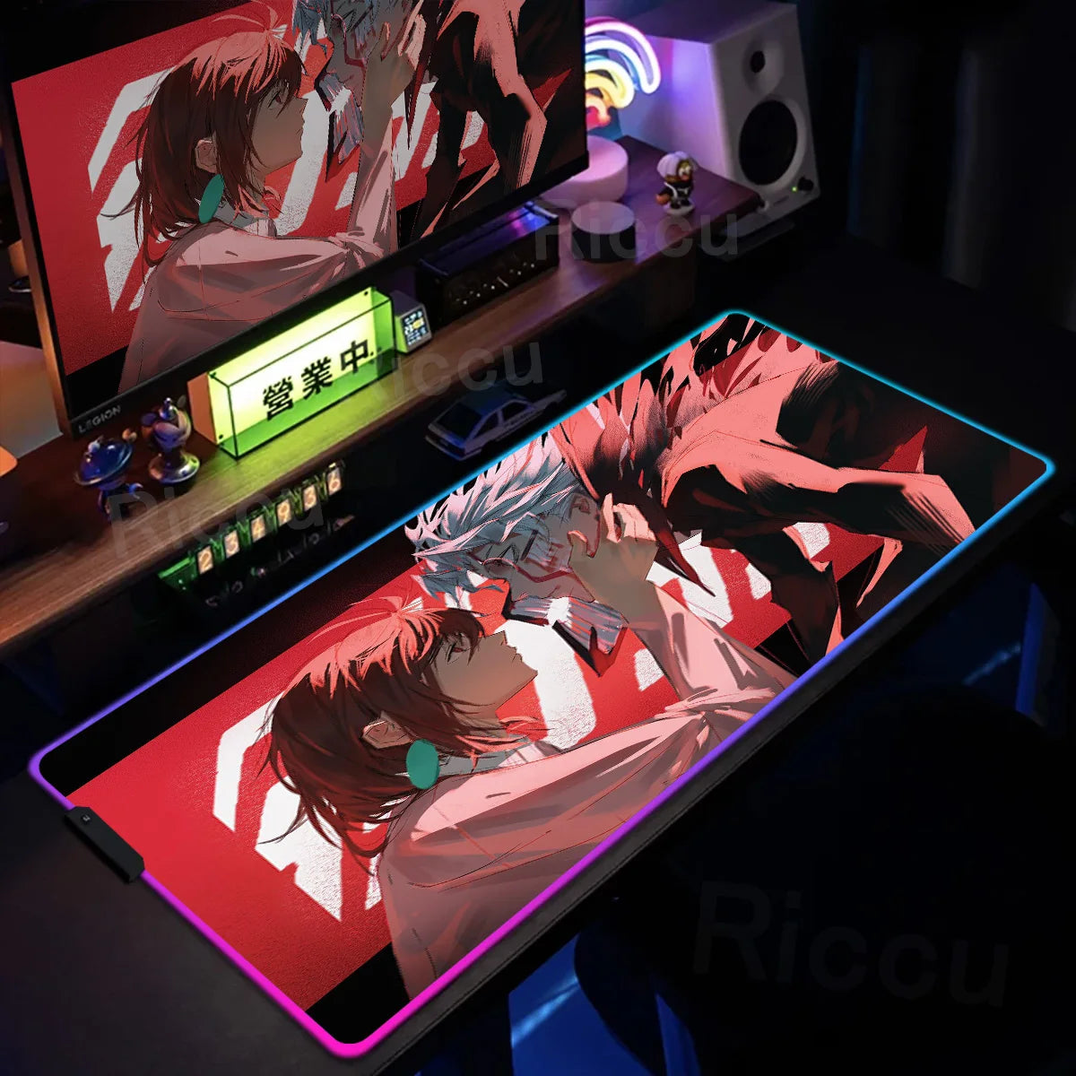 Gaming RGB: Anime Dandadan Keyboard Carpet