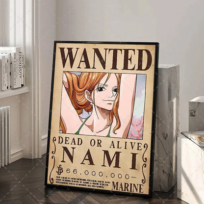 One Piece Wanted Poster – Anime Canvas Wall Art