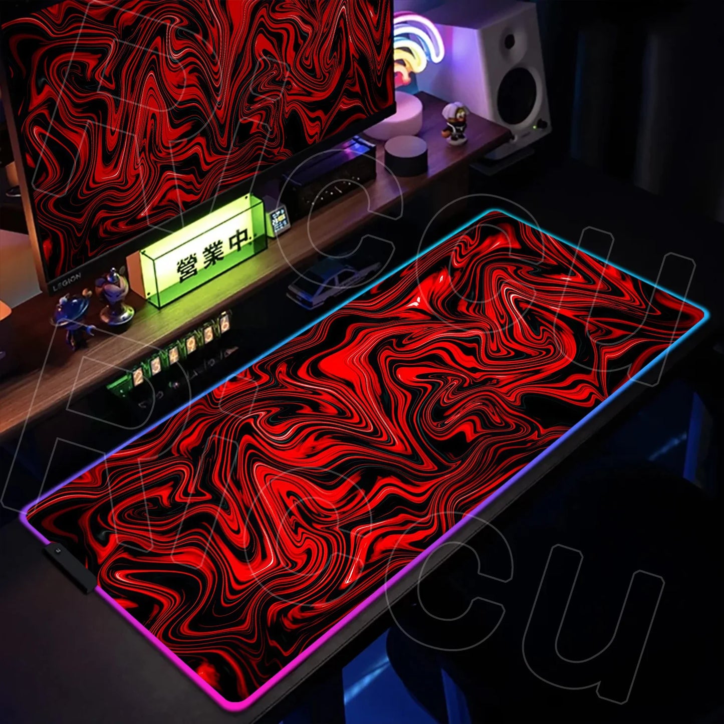 Puzzle Edition: XXL RGB Extended Gaming Desk Mat with Custom LED Lighting
