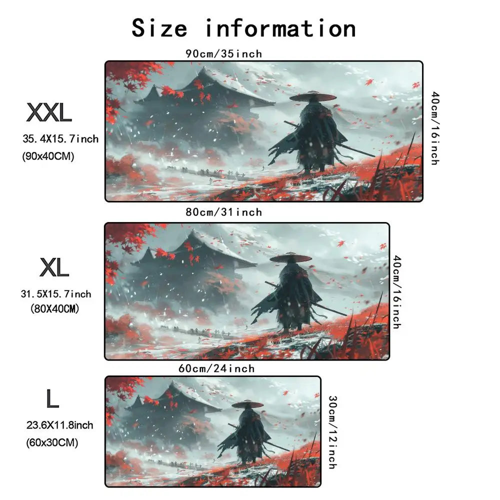 Samurai Warrior XXL Gaming Mouse Pad – Non-Slip Desk Mat