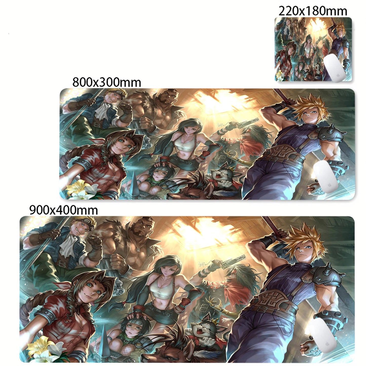 Anime Gaming Mouse Pad XXL - Large Desk Mat with Stitched Edges