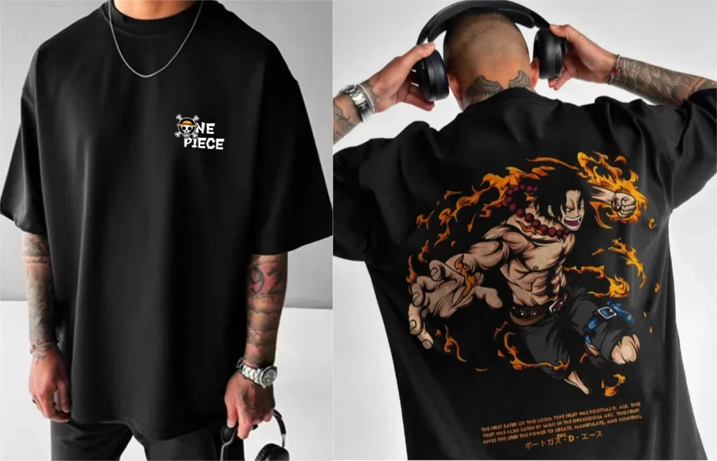 One Piece Ace Anime Graphic T-Shirt