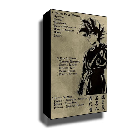 Dragon Ball Z Anime Canvas Poster – Goku & Vegeta Wall Art