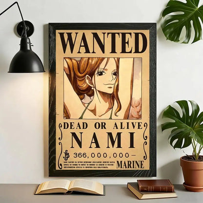 One Piece Wanted Poster Canvas Print