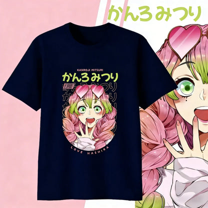 Demon Slayer Mitsuri Cosplay Tee – Premium Cotton Anime T-Shirt