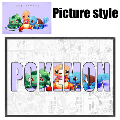 Pokémon Pikachu Custom Name Poster – Anime Canvas Wall Art