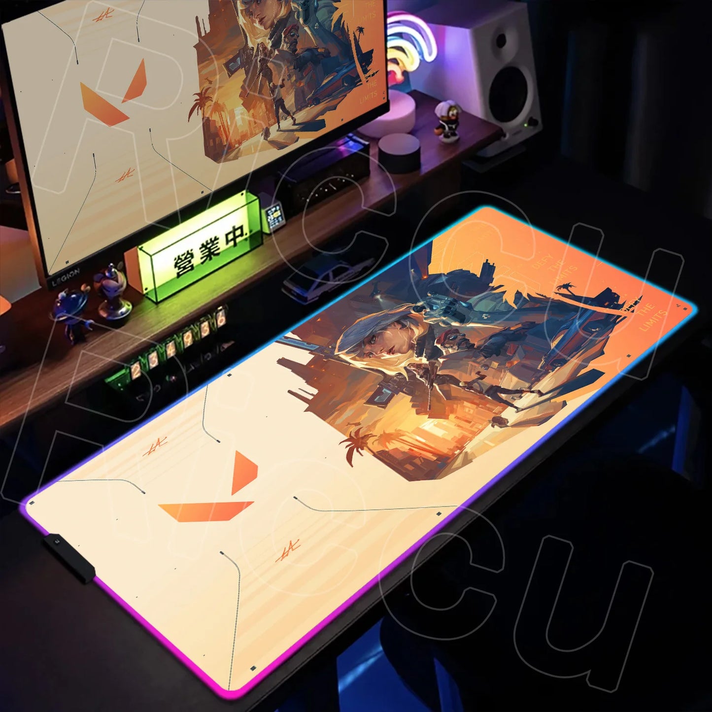 The Lumina Series: Premium RGB Valorant Gaming Desk Mat