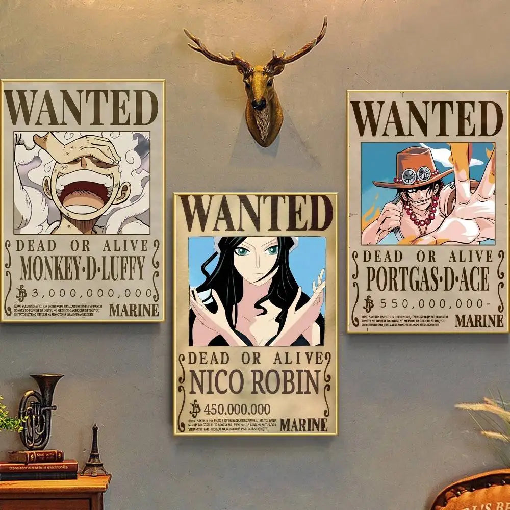 One Piece Wanted Poster – Anime Canvas Wall Art