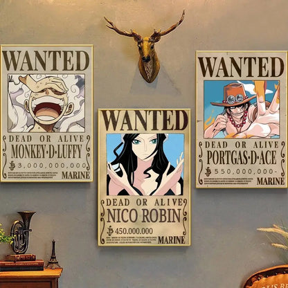 One Piece Wanted Poster – Anime Canvas Wall Art