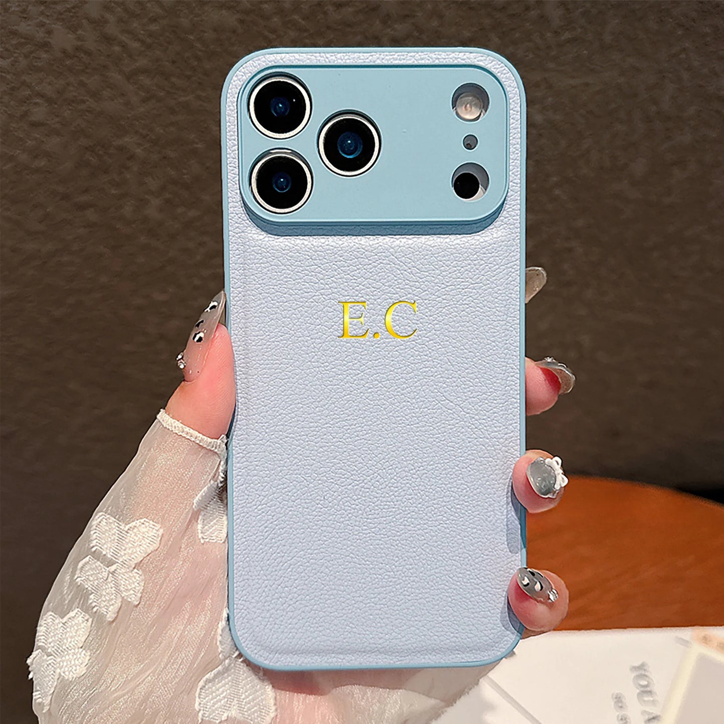 The Monogram Series: Custom Gold Foil Leather Case