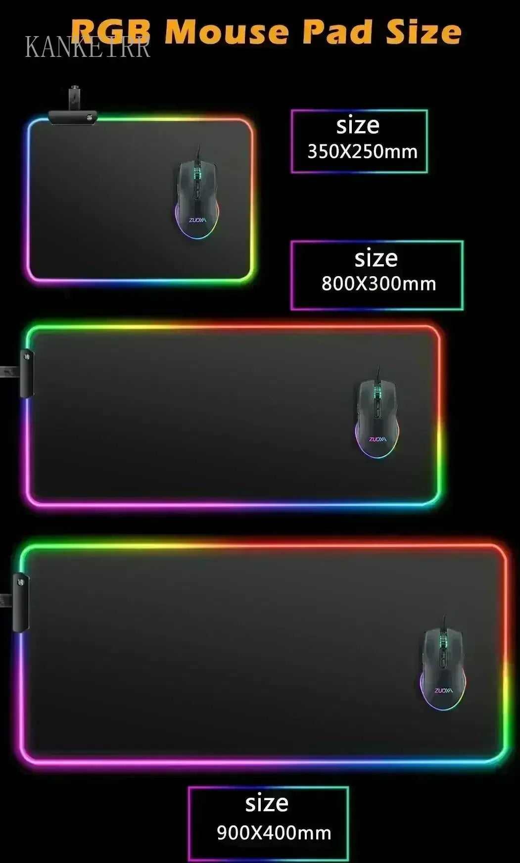 RGB Gaming Mouse Pad – LED Oversized Desk Mat