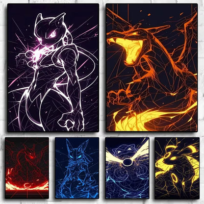 Pokémon Anime Canvas Wall Art Poster