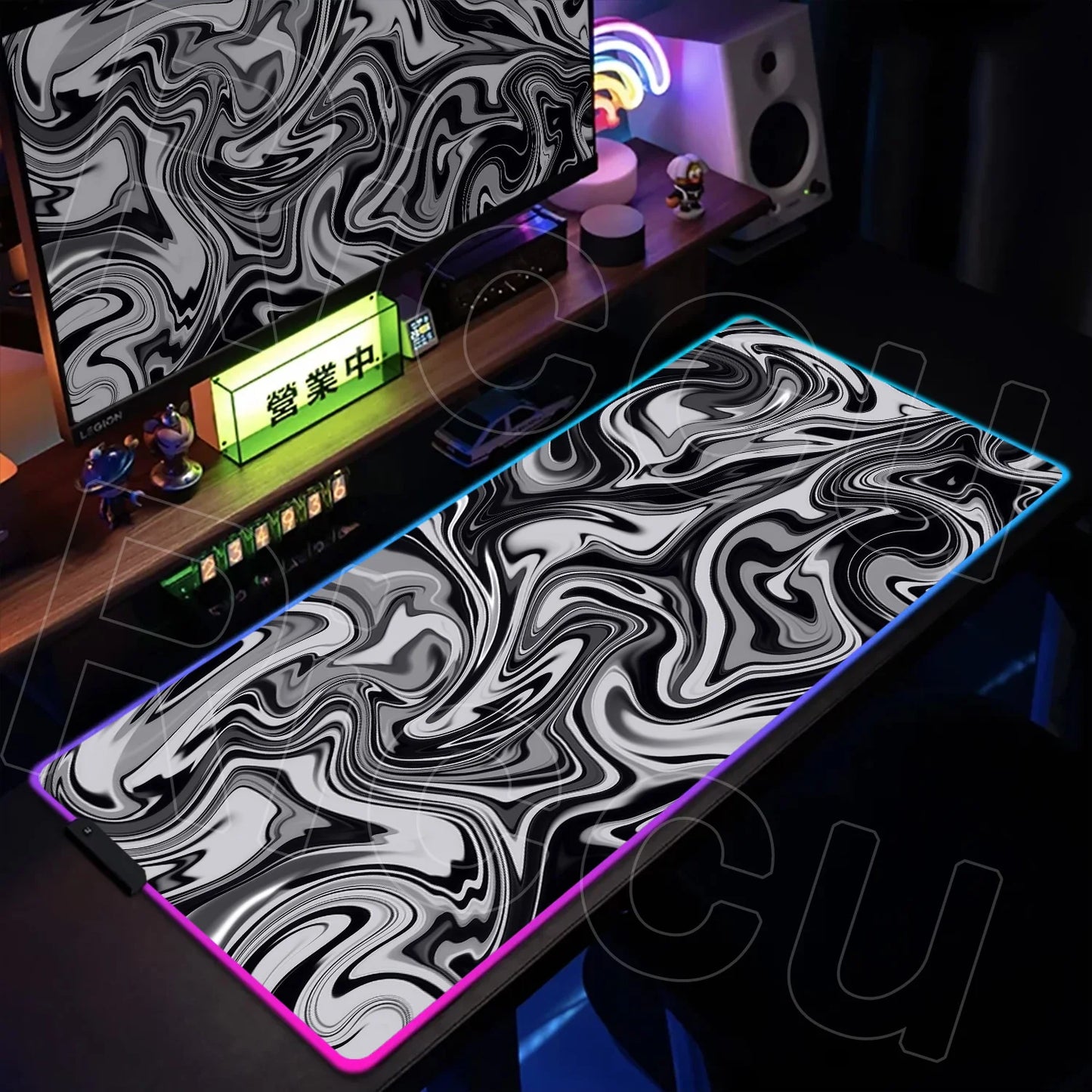 Puzzle Edition: XXL RGB Extended Gaming Desk Mat with Custom LED Lighting