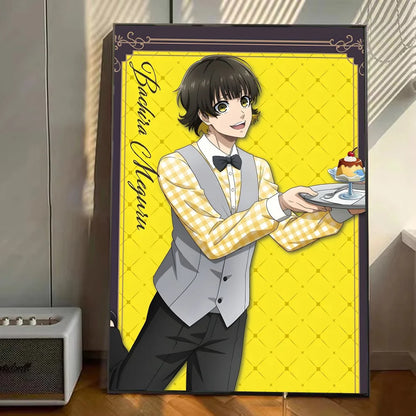 The Egoist’s Playtime: Kawaii Bachira Meguru Cat-Themed Canvas Art