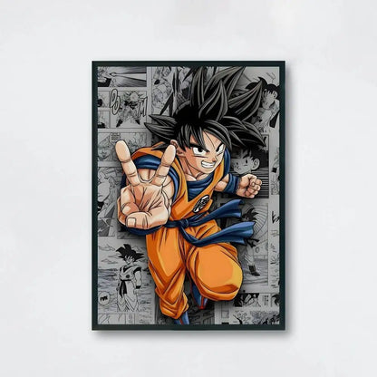 Dragon Ball Anime Canvas Poster – Goku & Vegeta Wall Art