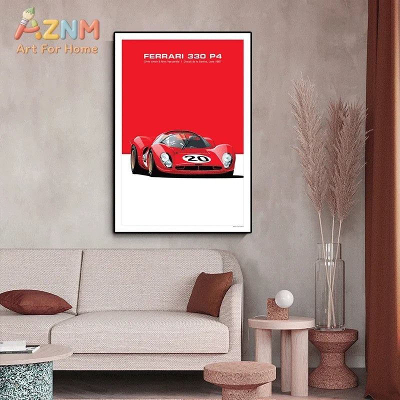 The Heritage Garage Series: Retro Racing GTR Canvas Art