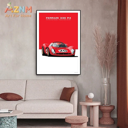 The Heritage Garage Series: Retro Racing GTR Canvas Art