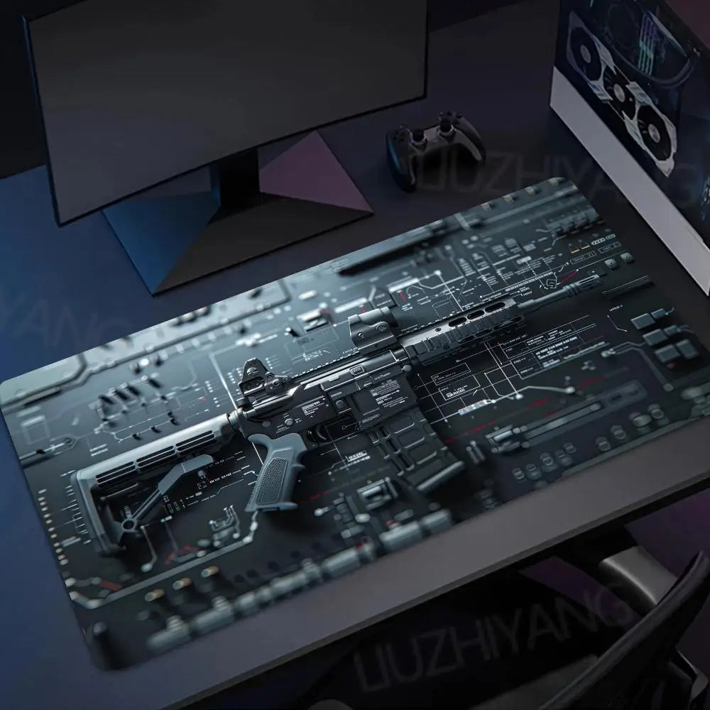 Gun Parts Design XXL Gaming Mouse Pad – Non-Slip Desk Mat