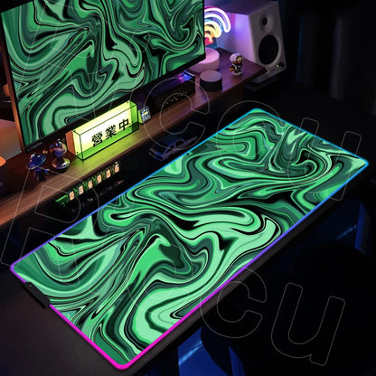 Puzzle Edition: XXL RGB Extended Gaming Desk Mat with Custom LED Lighting