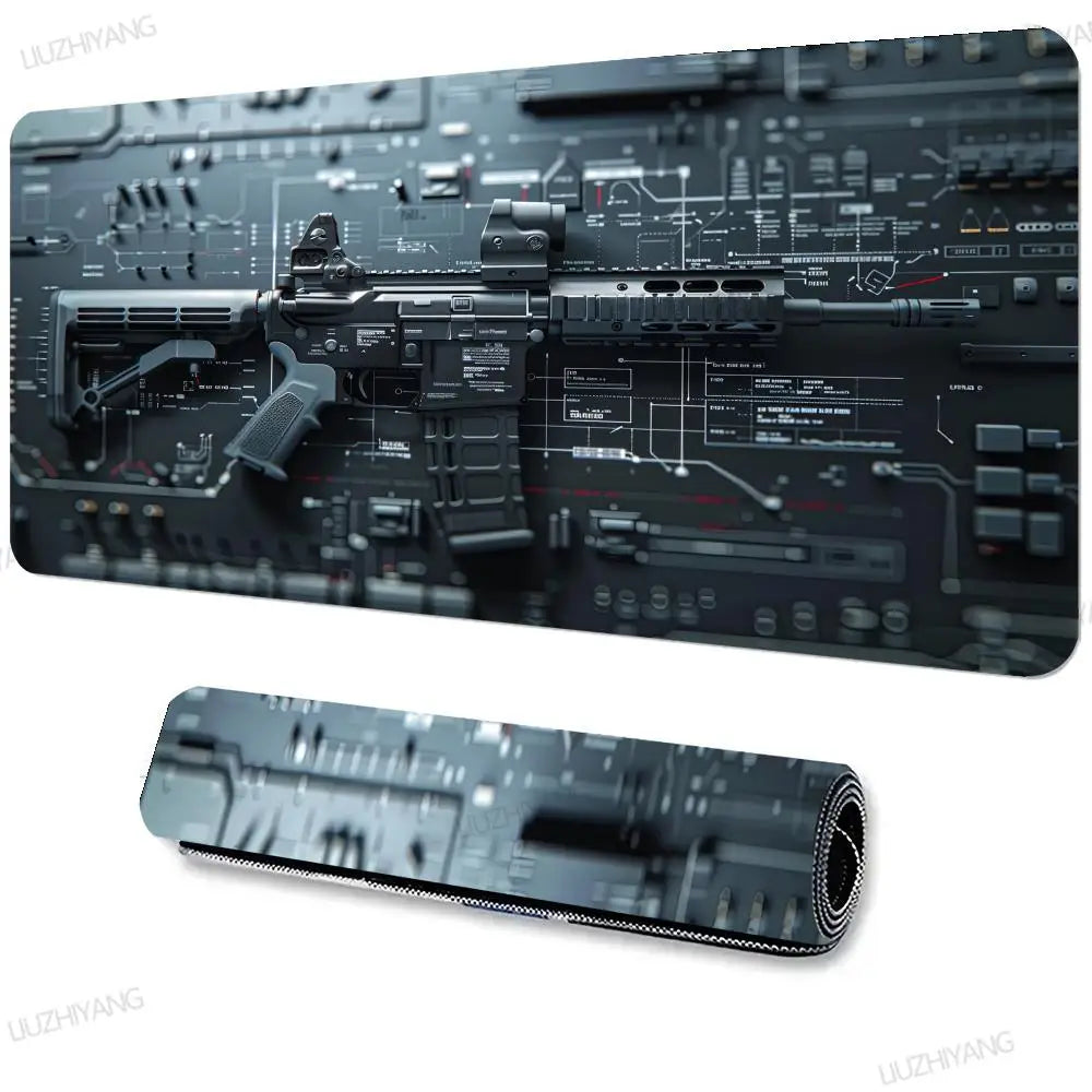 Gun Parts Design XXL Gaming Mouse Pad – Non-Slip Desk Mat