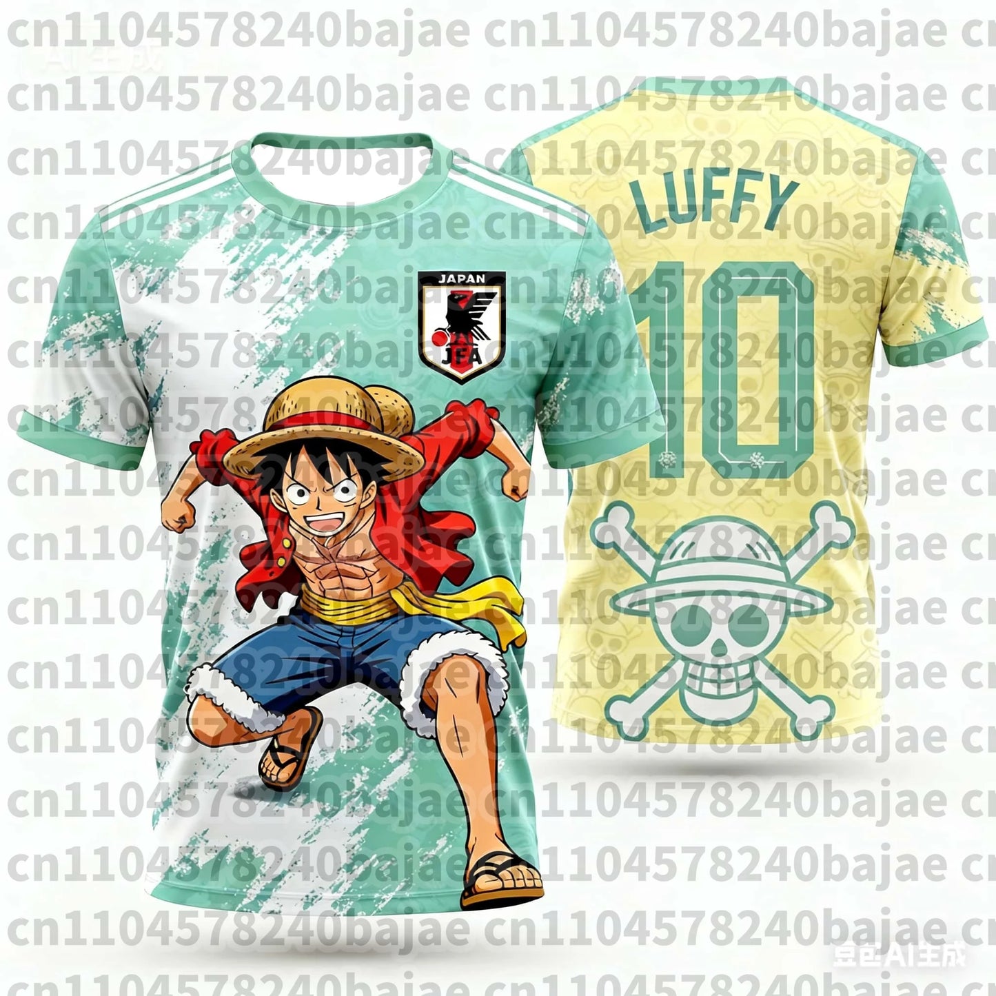 One Piece Luffy Anime Football Jersey