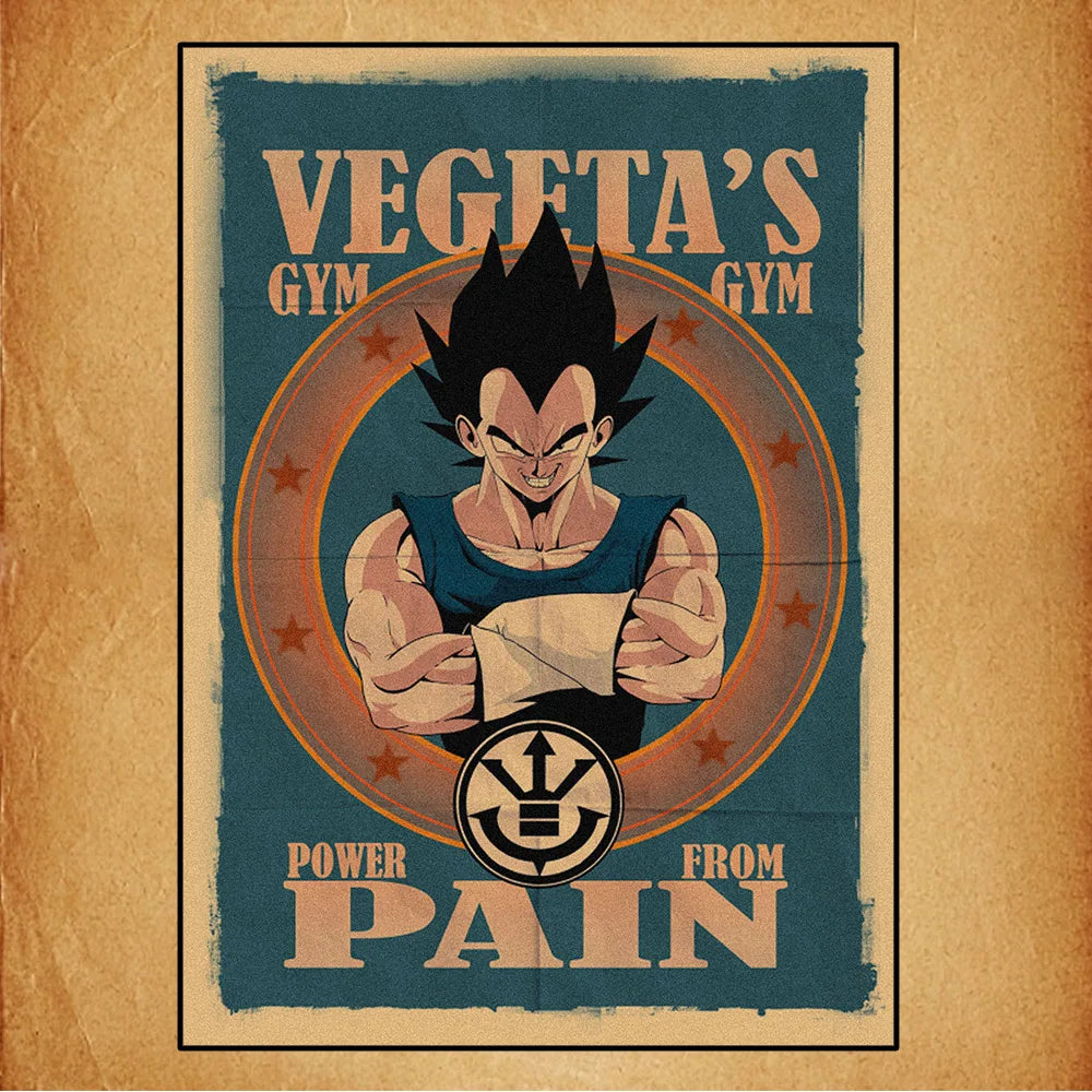 Dragon Ball Anime Canvas Poster – Goku, Vegeta & More