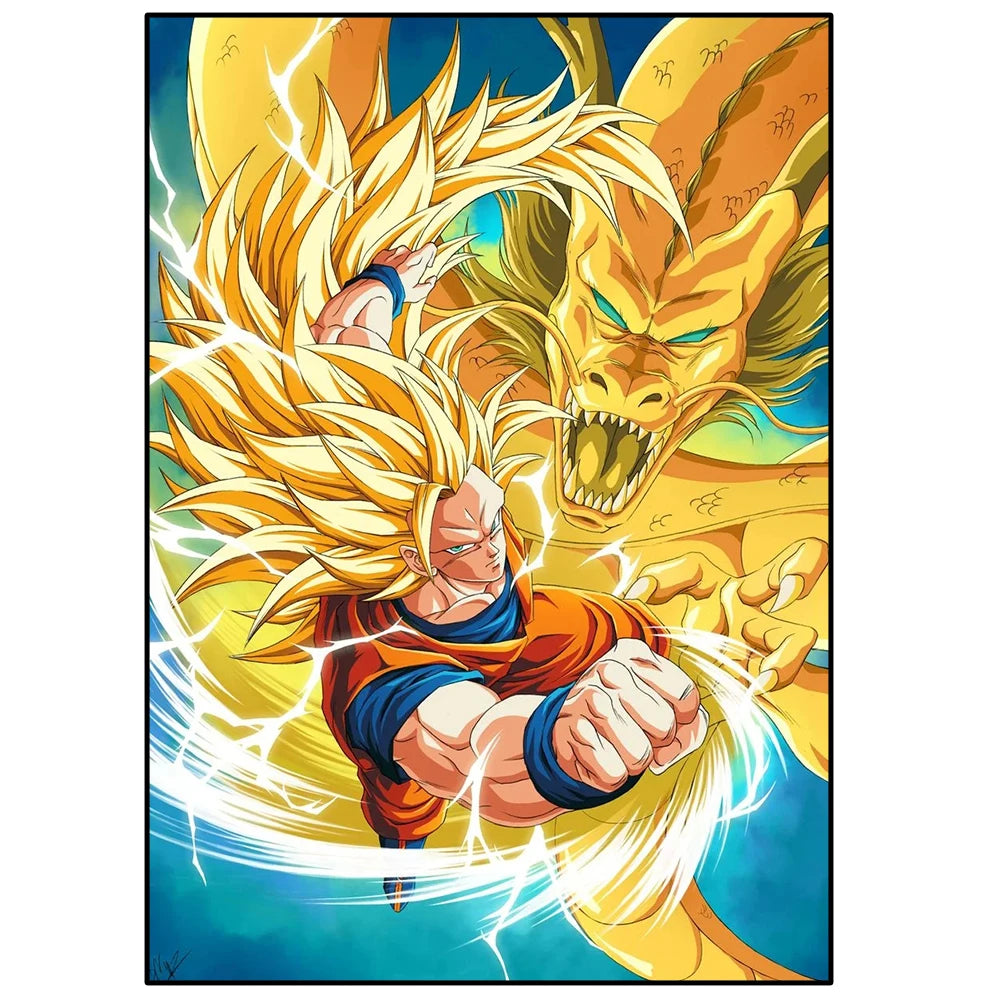 Dragon Ball Anime Poster – Goku, Vegeta & More | Canvas Wall Art