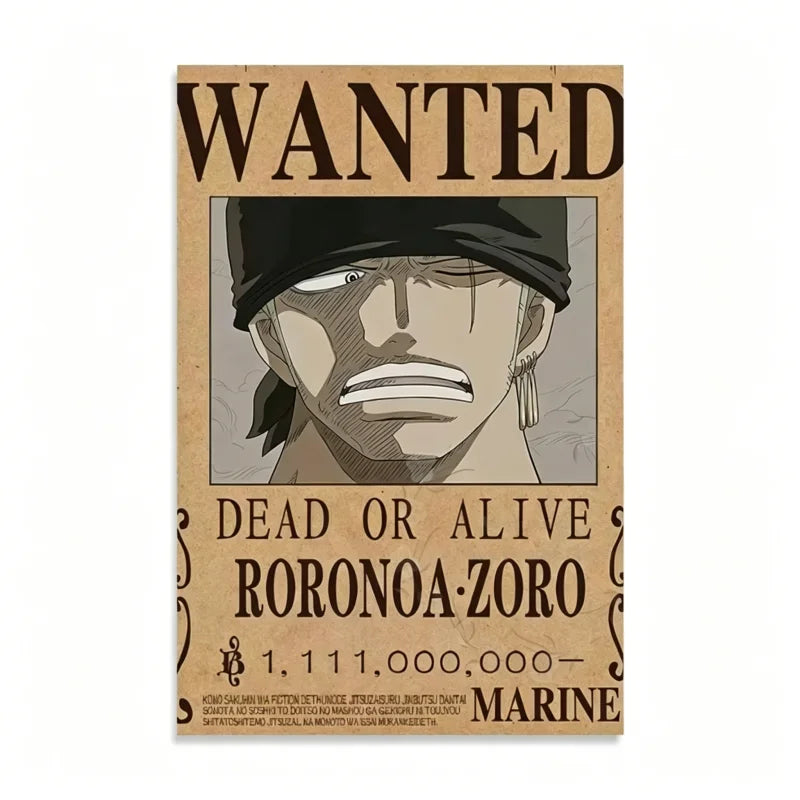 One Piece Anime Canvas Poster – Luffy & Zoro Wall Art