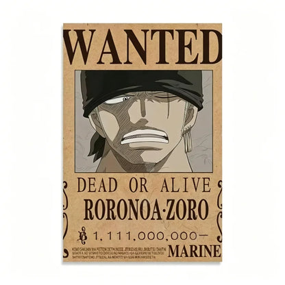 One Piece Anime Canvas Poster – Luffy & Zoro Wall Art