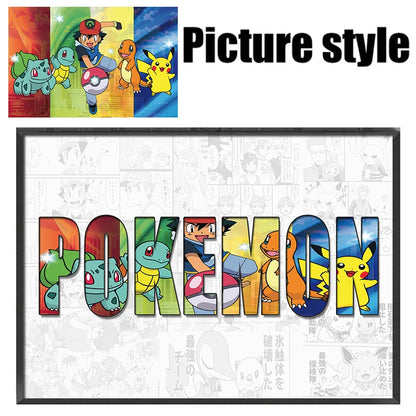 Pokémon Pikachu Custom Name Poster – Anime Canvas Wall Art