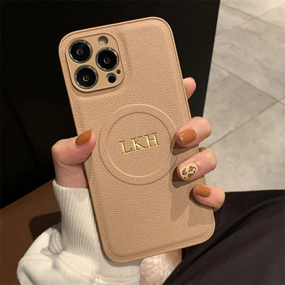 The Monogram Series: Magnetic Custom Leather Case