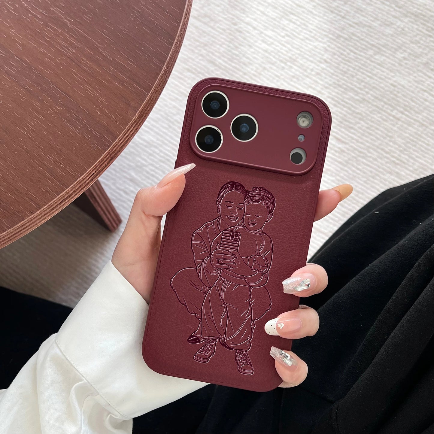 The Keepsake Series: Custom Engraved Photo Line Art Case