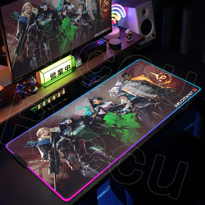 The Lumina Series: Premium RGB Valorant Gaming Desk Mat